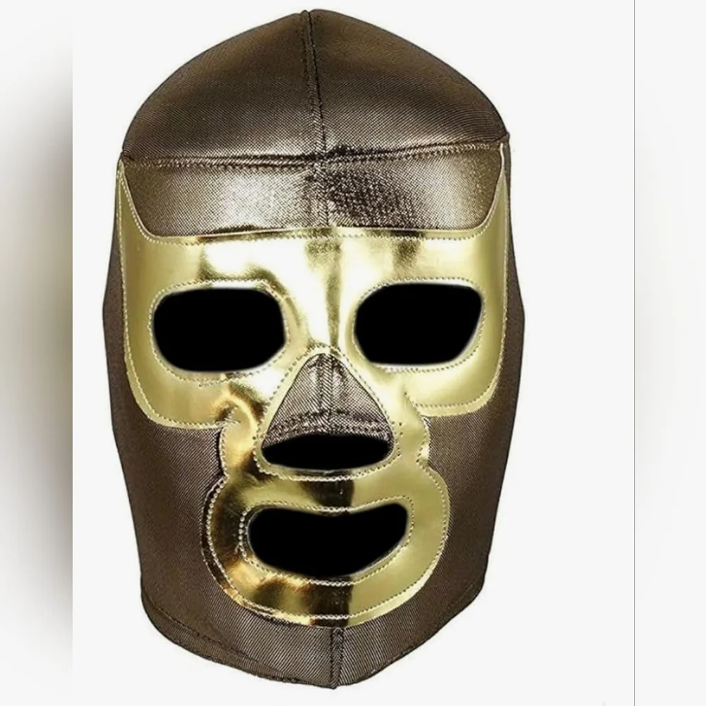 Gold Lucha Libre Wrestling Mask